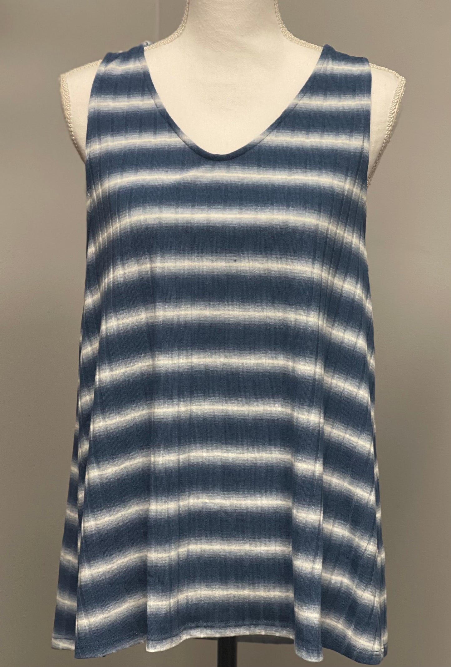 Striped V-Neck Tank