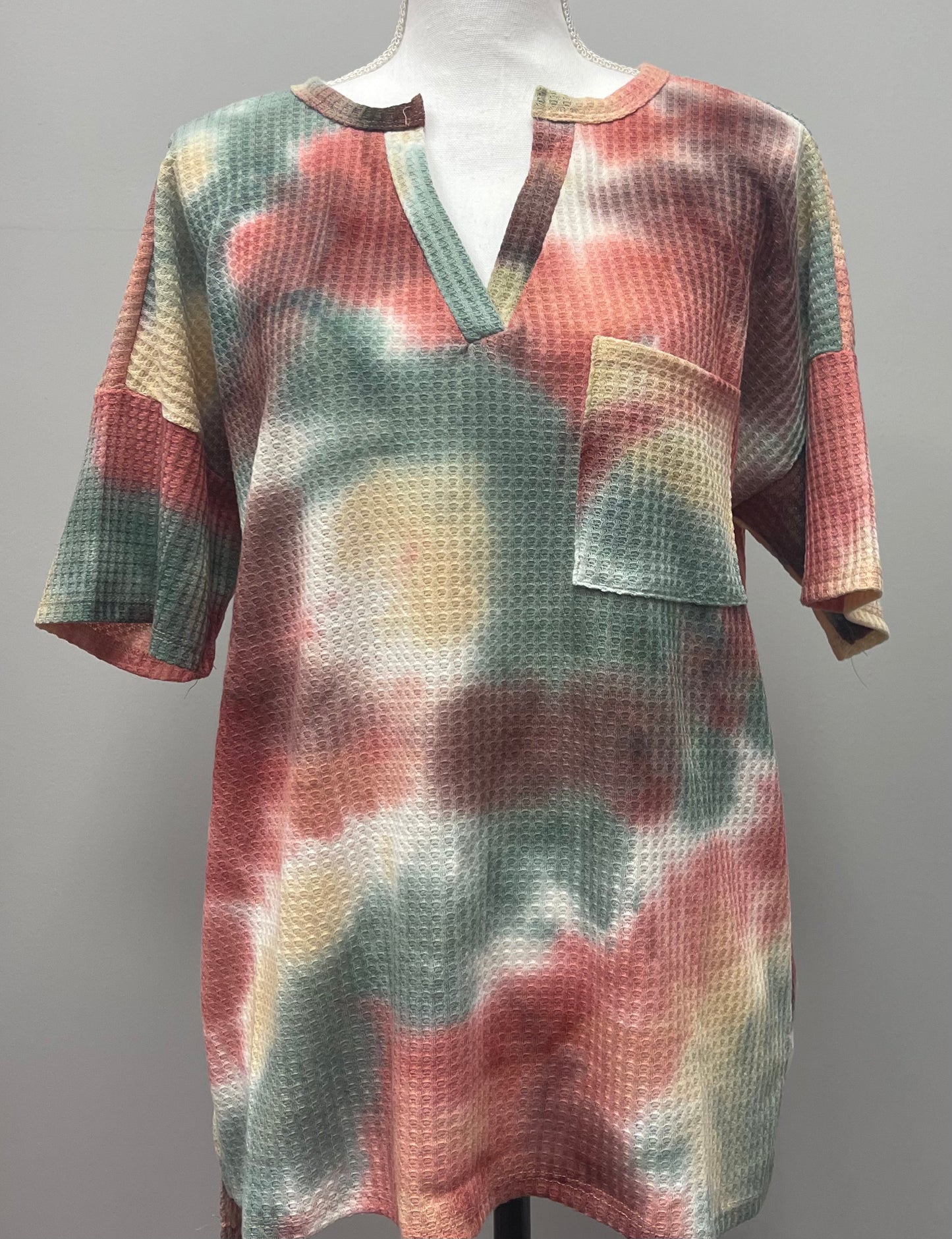 Tie-Dye Waffle Knit Tee
