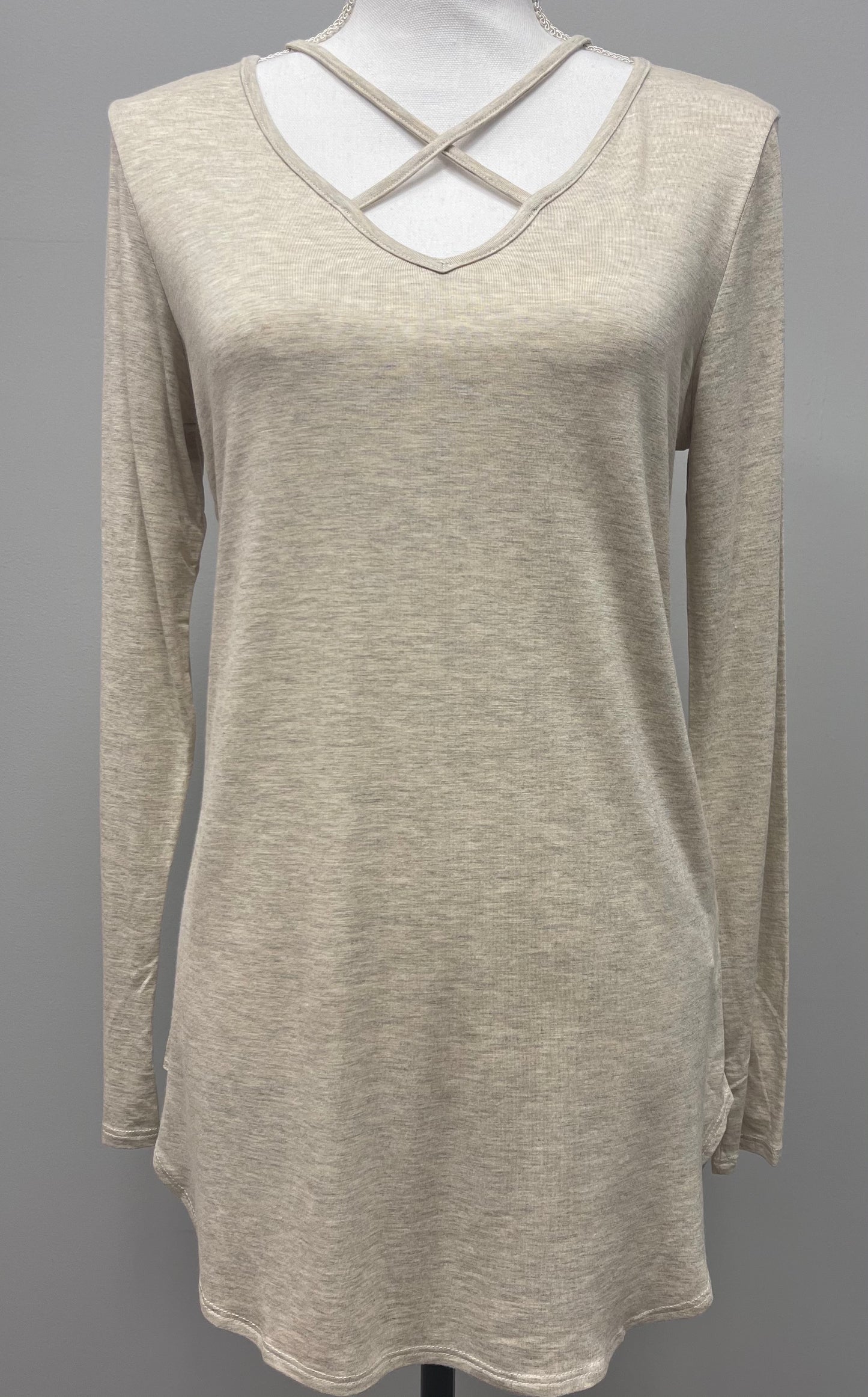 Oatmeal Crisscross tunic