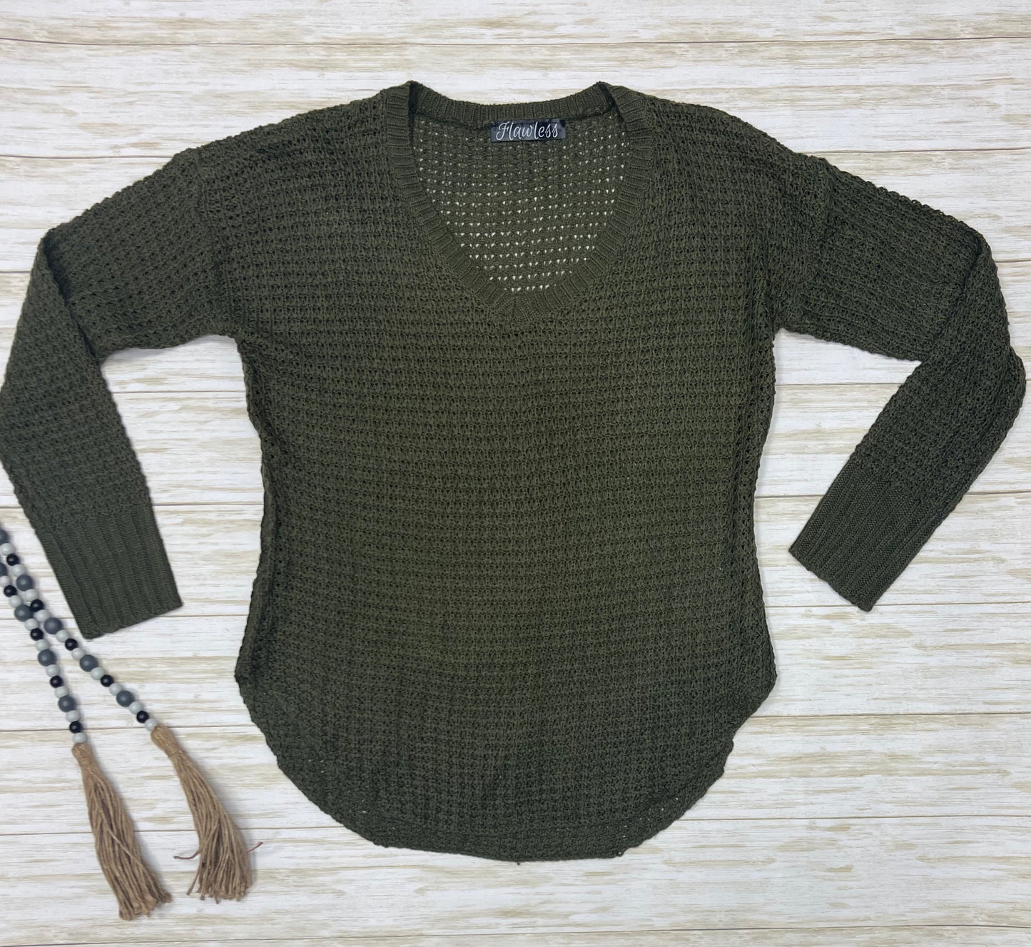 V Neck knit sweater
