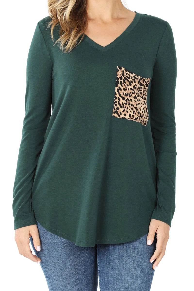 Leopard pocket Tee
