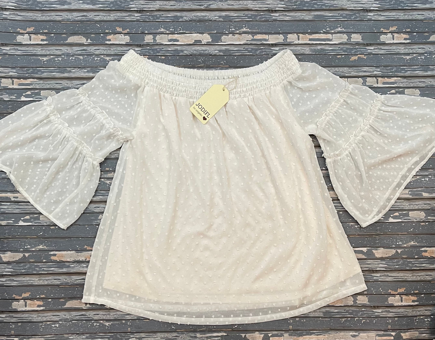 “Olivia” Chiffon Bell Sleeve top