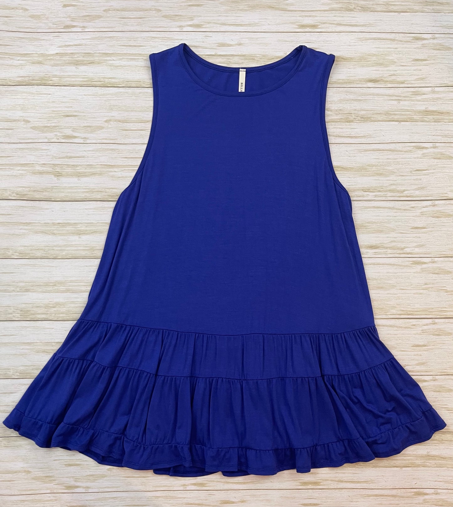 “Chloe” Ruffle Sleeveless Flare