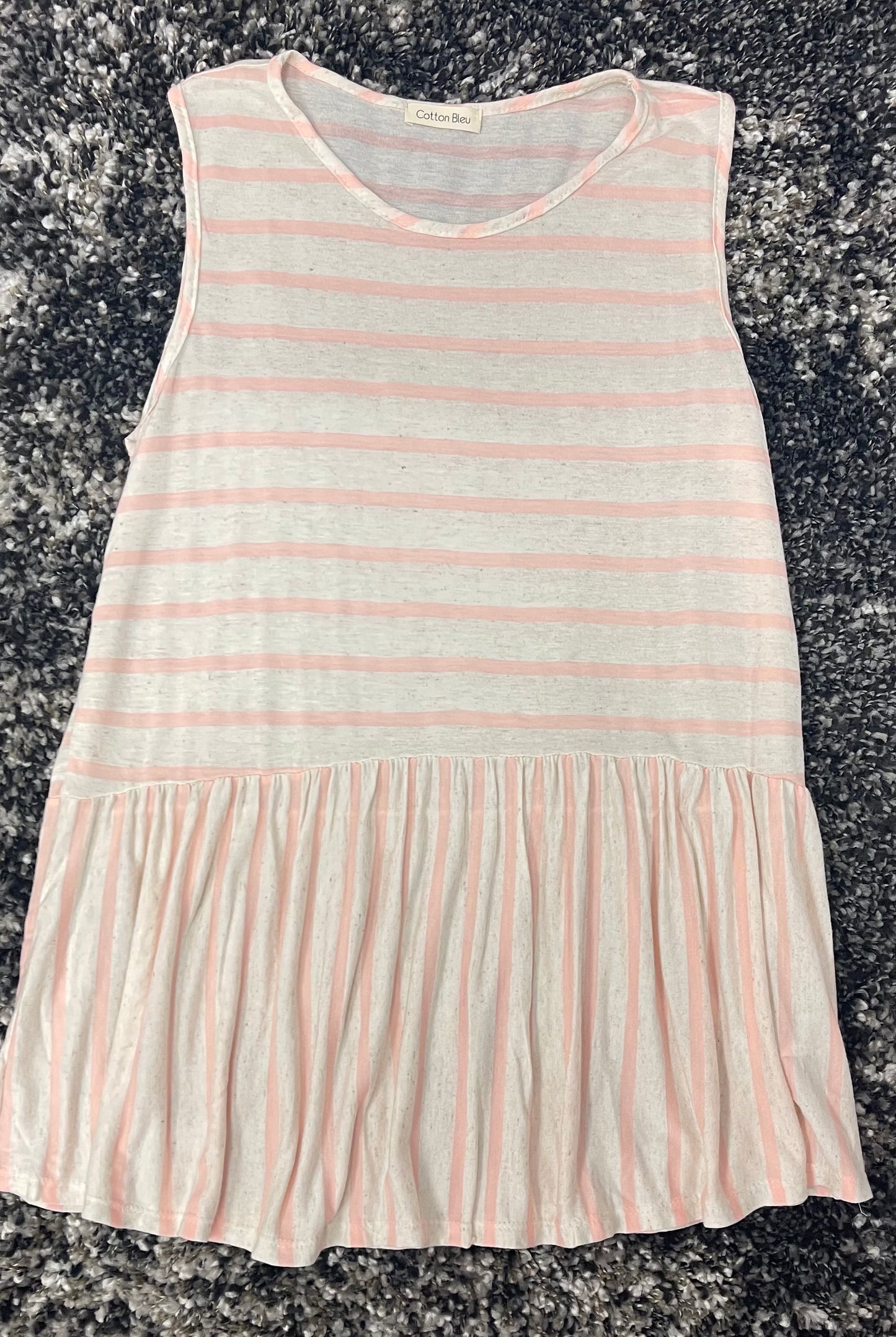 Striped Peplum Tank